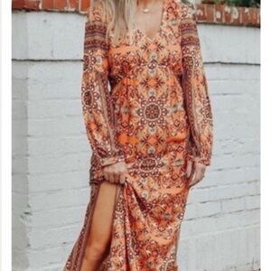 New Farm Rio for Anthropologie Clarabella Maxi Floral Dress 🌻 XS $230